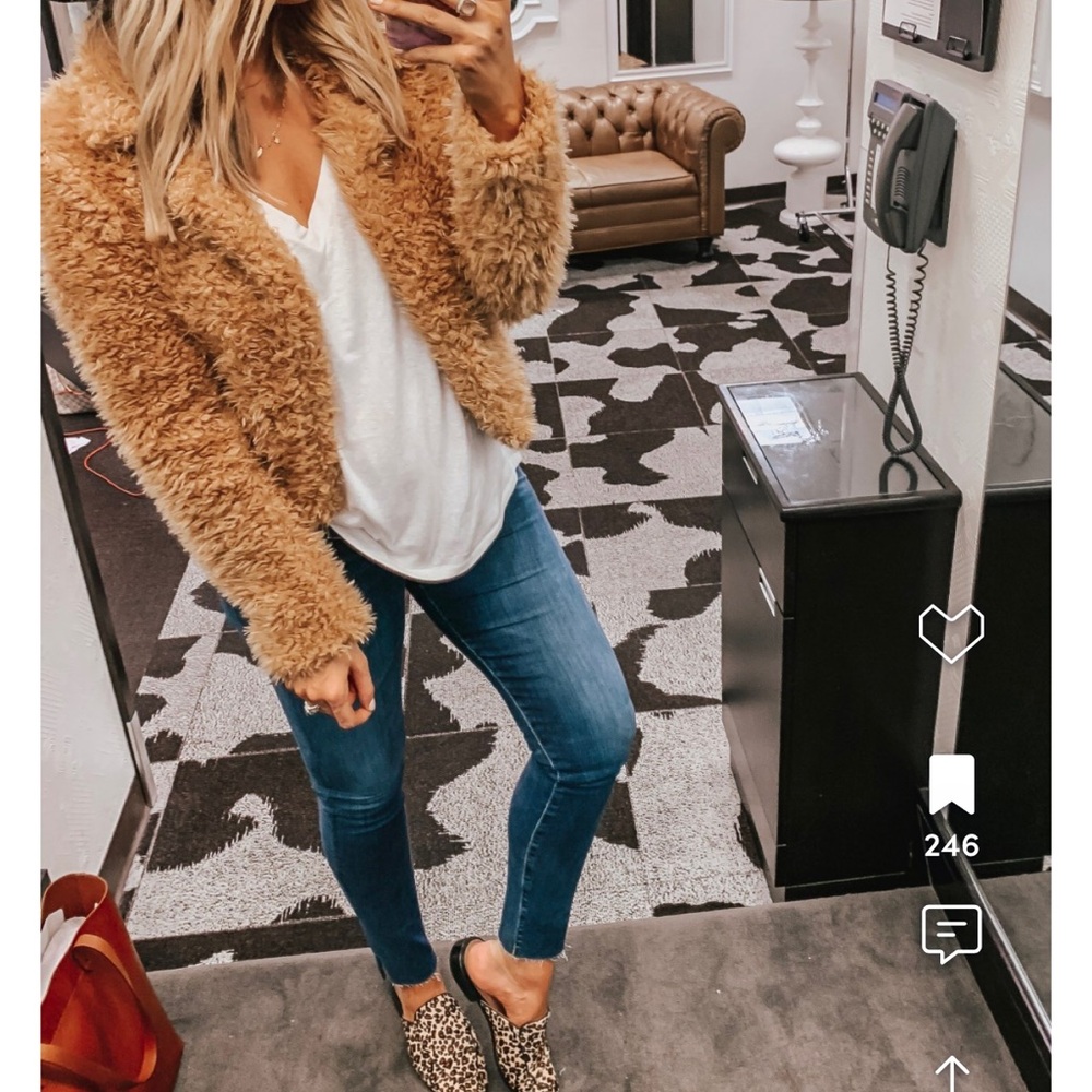 Blank NYC Brown Teddy Jacket